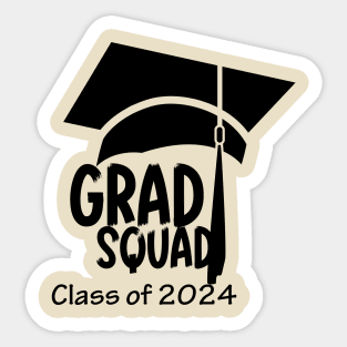 Grad Squad, Class of 2024, Graduation design Sticker